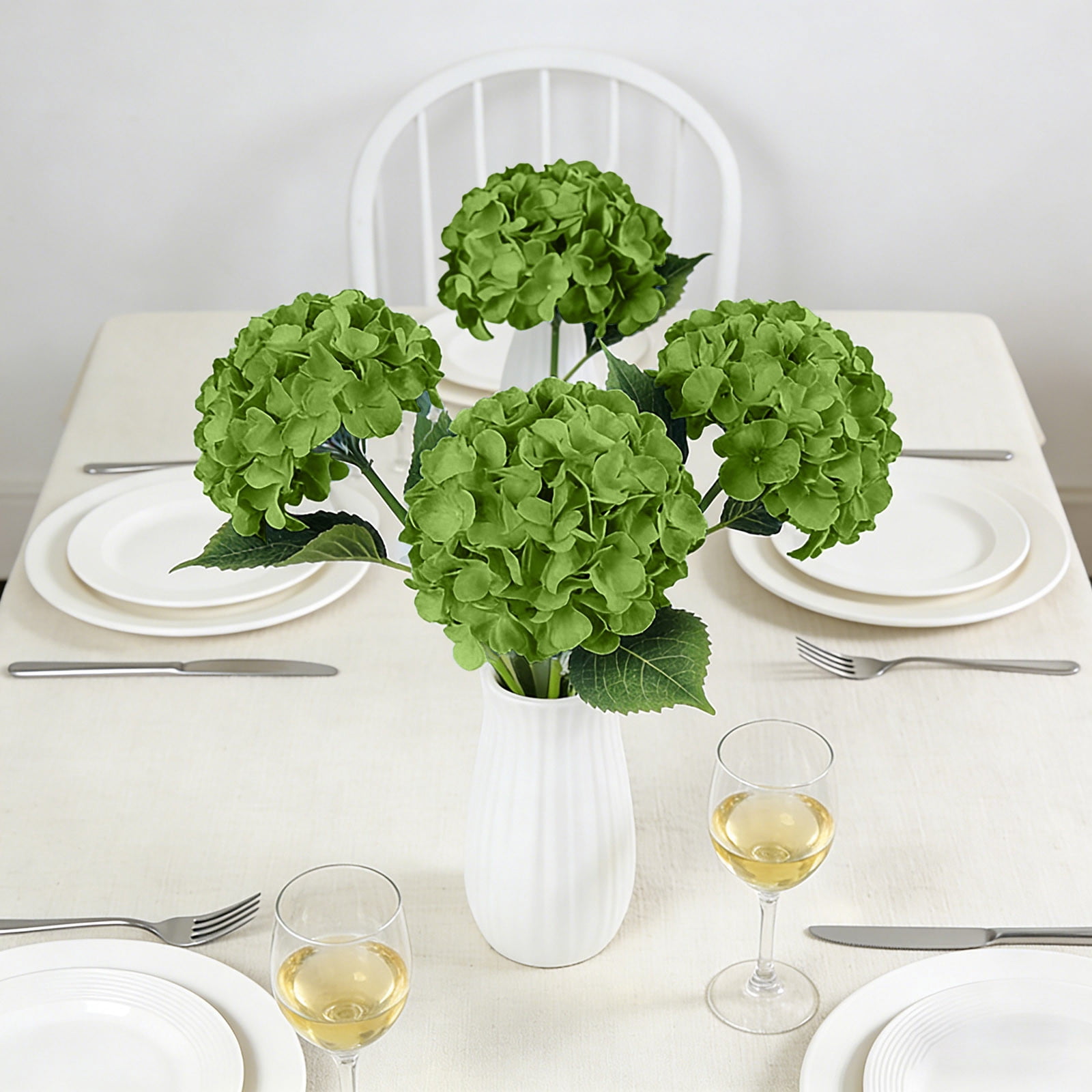 Realistic Artificial Hydrangea Large Flowers, Artificial Dry Flowers for Outdoor Wedding Christmas Office, Family Party Living Room Table Decoration 6 Pcs