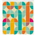 thumbnail image 3 of Ambesonne Retro Shower Curtain, Funky Mosaic Forms, 69"Wx70"L, Multicolor, 3 of 3