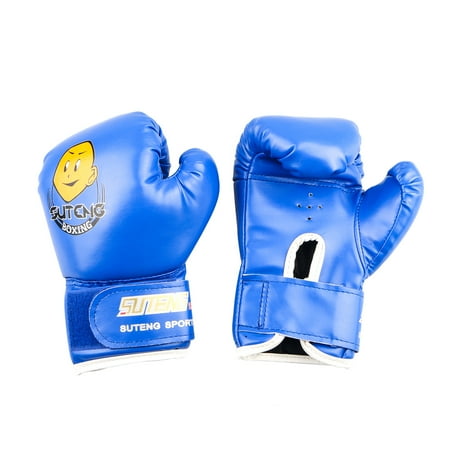 Leather Wrist Wrap Grappling Gloves - TSV New Kids Children Cartoon PU Leather Sparring Grappling Punch Training Boxing Gloves Age 3-12