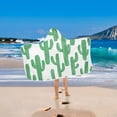 thumbnail image 2 of Yayeee Kids Hooded Towels Toddler Soft Absorbent Beach Bathing Wrap 50" x 23.5", Cactus Pattern, 2 of 5