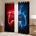thumbnail image 2 of Homewish Blue Red Gamepad Blackout Curtains Set of 2 (52x84 Each) for Boys, Futuristic Game Console Window Curtains, Nature Lightning Curtains and Drapes, Blackout Curtains Room Decor, 2 of 6