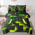 thumbnail image 1 of YST Gaming Video Game 7-Piece Comforter Set, Modern Gradient Buffalo Bed in a Bag, Full Size, 1 of 4