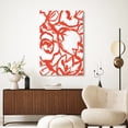 thumbnail image 6 of "Scarlet Blooms II" Red Brush Floral Frameless Free Floating Reverse Printed Tempered Glass Wall Art, 6 of 11
