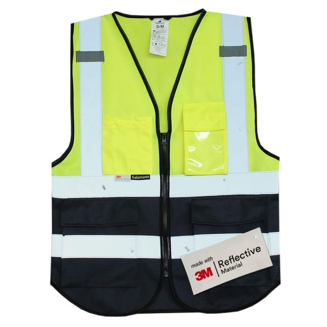 Salzmann Multi-Pocket Safety Vest - Reflective High Visibility Vest - Made with 3M Reflective Material
