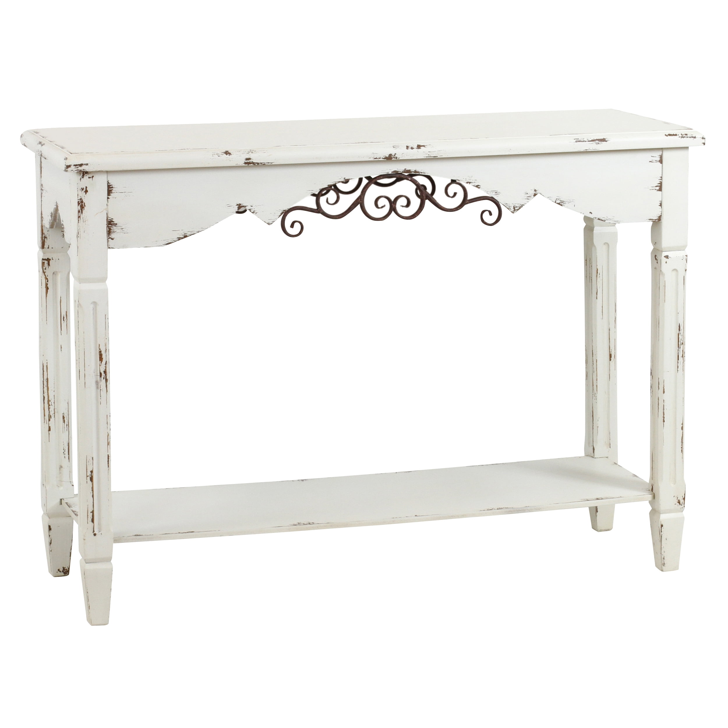 Valencia Traditional Farmhouse Console Table White