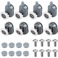 thumbnail image 4 of 25mm Sliding Shower Door Rollers, Smooth-Cast Wheels for Bathroom Cabin 8-Pack, 4 of 5