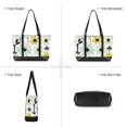 thumbnail image 6 of FORMRS Canvas Laptop Tote Bag for Women with 15.6" Computer Compartments Shoulder Handbag, White Flower, 6 of 7