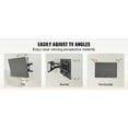 thumbnail image 7 of VEVOR Full Motion TV Mount Fits for Most 37-90 inch TVs, Swivel Tilt Horizontal Adjustment TV Wall Mount Bracket with 4 Articulating Arms, Max 600x400mm, Holds up to 165 lbs, 7 of 7