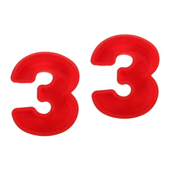 FRCOLOR 2pcs Silicone Baking Cake Pan Number 3 Shaped Cake Dessert Baking Pan Baking Mold