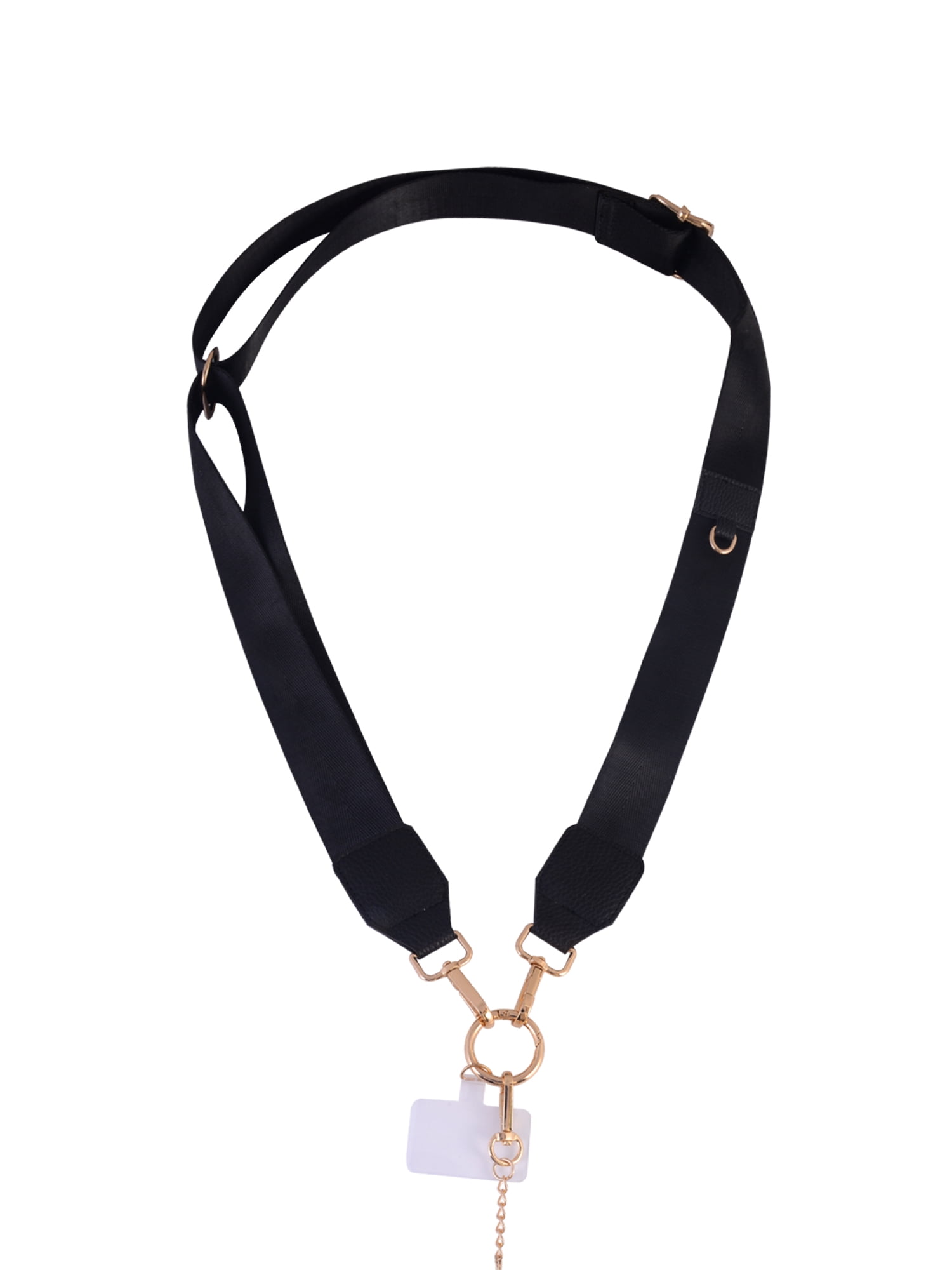 Solutions Solid Black Phone Strap and Wallet