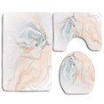 thumbnail image 1 of ABPHQTO Acuarela de caballo Pintura de un caballo de fantasía Líneas onduladas abstractas de ensueño Juego de alfombras de baño de 3 piezas Alfombra de baño Alfombra de contorno y tapa de inodoro, 1 of 2