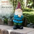 thumbnail image 5 of Alpine Corporation 12-Inch Bearded Garden Gnome Statue with Red Hat, 5 of 12