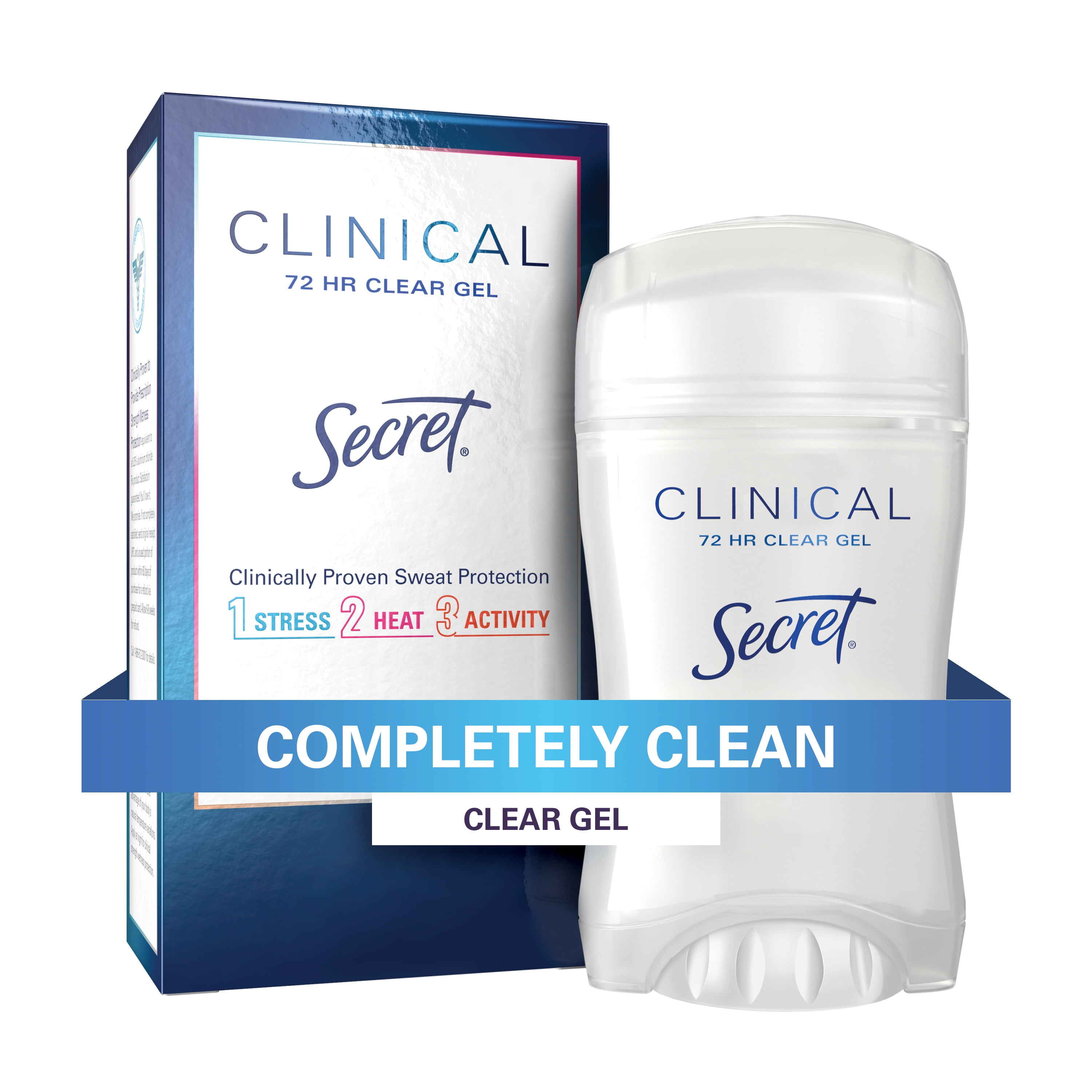 Secret Clinical Strength Clear Gel and Deodorant, Completely Clean, 1.6 oz - Walmart.com