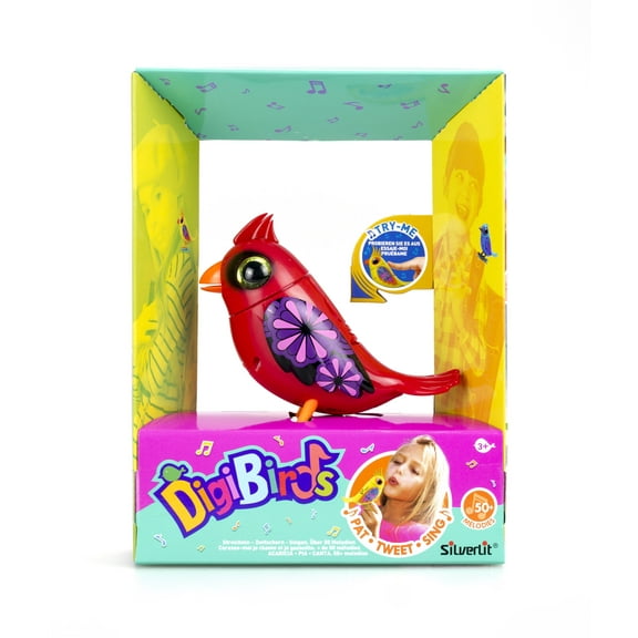 Silverlit Digibirds Cardinal, 10 x 4 x 9 cm, Red, Multi-Colored