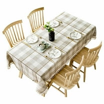 AUQ Wipeable Tablecloths,Easy Clean No Fading Table Cloth,Measure Table Size Table Covers,Coffee
