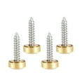 thumbnail image 5 of Uxcell 0.39'' Tapa decorativa de tornillo para espejo, clavo de acero inoxidable tono dorado, 4 piezas, 5 of 5