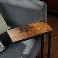 thumbnail image 7 of C-Shaped End Table Set of 3 - Rustic Brown, Slim Sofa Side Table for Small Spaces, 7 of 7