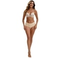 thumbnail image 5 of Unique Bargains Women's Mid-Waisted Elastic Waistband Full Coverage Briefs L Beige, 5 of 6