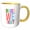 Yellow/White, variant on 3drose, Colorful Text in God We Trust. Cool Typographic Design, Gift, Charm, 11oz Two-tone Green Mug