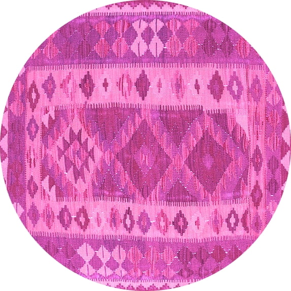 Ahgly Company Indoor Round Persian Pink Traditional Area Rugs, 5' Round