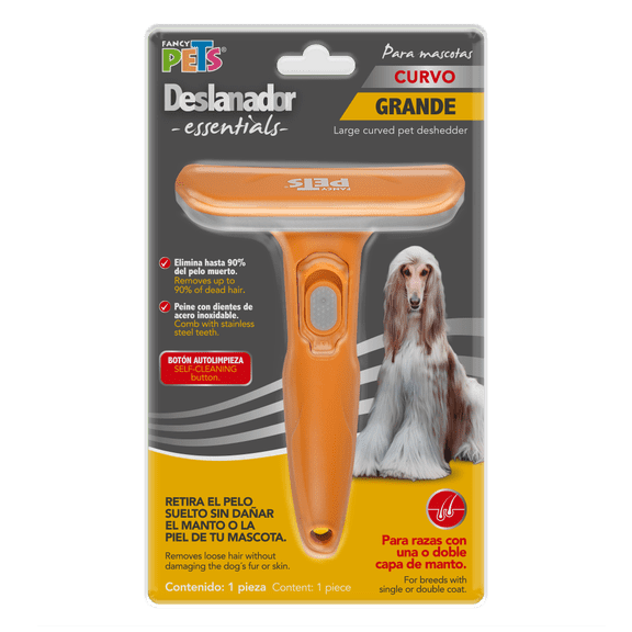 Deslanador Curvo Peine Cepillo Para Gato Carda Para Perro Color Grande
