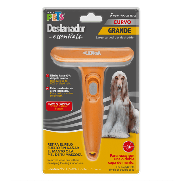 Deslanador Curvo Peine Cepillo Para Gato Carda Para Perro Color Grande
