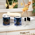 thumbnail image 4 of Yayeee 2 Pack Qtip Holder Bathroom Cotton Swab Canister with Lid Clear Dispenser Set, Beautiful Floral Moon, 4 of 6