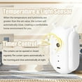 thumbnail image 4 of Curtain 1pc Tuya Smart Curtain Motor BT Voice Control Switch Electric Curtain Robot APP Control Timer Setup Compatible with Alexa  Home for Roman Rod, 4 of 7