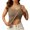 A1-Khaki, variant on Women Going Out Summer Tank Tops Camisole Casual Ribbed with Built In Bra Support Undershirts,Black,One Size