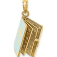 thumbnail image 3 of 14K 3-D Blue Enamel Bible Book w Moveable Pages Charm Yellow Gold Material Artisan Delicate Luxurious Celebrate milestones with style and brilliance, 3 of 5