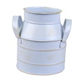 thumbnail image 2 of Jarrón de flores, jarra de leche, jarrón, maceta, estilo retro, jarrón de hierro para leche, cubo floral, maceta para mesa, hogar, granja, oficina, Azul, 2 of 8