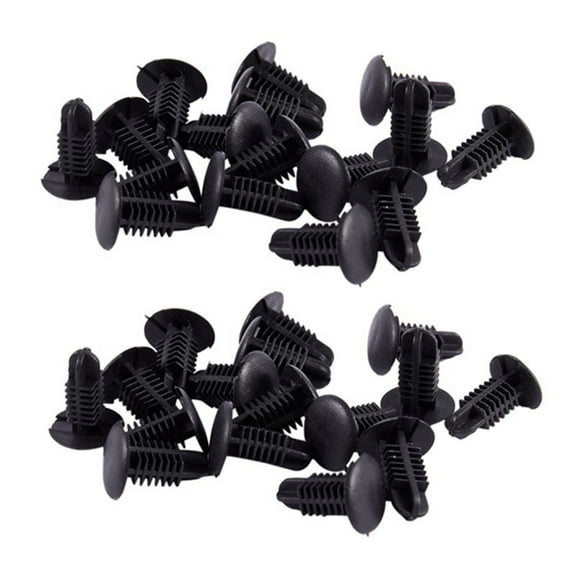 32Pcs Plastic Rivets Clip 4mm x 5mm x 15mm Black