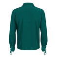 thumbnail image 5 of Rexolia Mens Renaissance Lace Up Pirate Shirt V Neck Tie Cuff Medieval Costume Cotton Long Sleeve Top Dark Green XL, 5 of 8