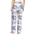thumbnail image 6 of Pajama Pants Women, Snowy Cottage Holiday Scene Sweatpants Soft Sleep Lounge Pants, Casual PJ Bottoms Pants with Pockets, 6 of 7