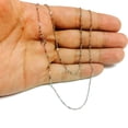 thumbnail image 5 of 10k White Gold Singapore Chain Necklace, 1.5mm, 20", 5 of 5