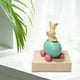 thumbnail image 5 of Adorable figura de conejito de Pascua, estatua de conejo, modelo de animal coleccionable de resina para Verde, 5 of 9