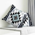 thumbnail image 3 of Navy Blue Boho Pillow Covers 24x24 Inch Decorative Throw Pillow Cover, Vintage Southwestern Ethnic Tribal Geometric Sofa Pillowcases Accent Cushion Case Home Decor Bedroom Living Room, 3 of 6