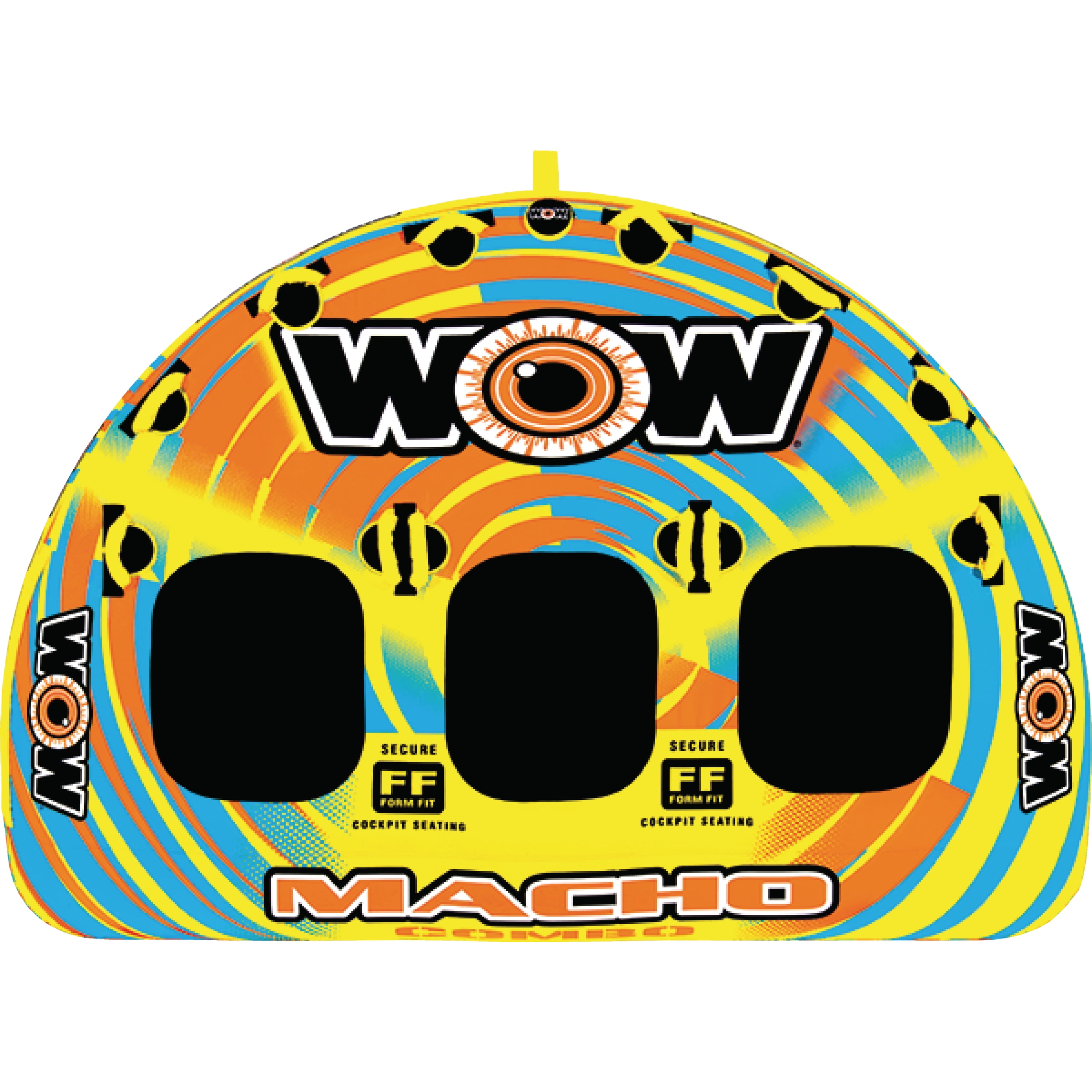 WOW 16-1030 Macho 1-3 Rider Inflatable Towable by WOW Watersports USA
