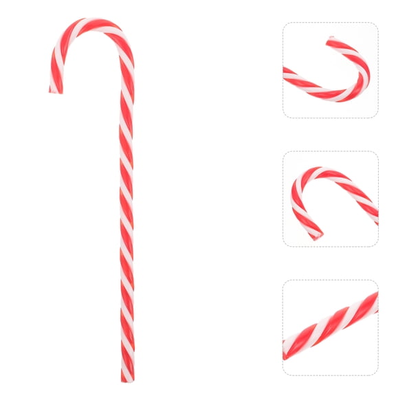 LOLIPPYY 12Pcs Christmas Candy Cane Decoration Red Creative Durable Holiday Accent
