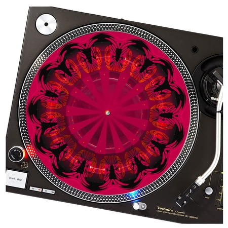 KuzmarK™ 12" DJ Turntable Slipmat - Nouveau Candy Stripes DJ