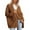 Brown, variant on BiZtdJrK Fall Sweaters for Women V Neck Long Sleeve Button Down Knit Cardigan Solid Casual Open Front Sweater Cardigans White L