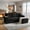 Black-Foil, variant on 71" L-Shaped Couch with Pull Out Bed, Modern Sofa Bed Couch with Storage, Convertible Sleeper Sofa, Multi-Functional Sectional Couches for Living Room, Apartment