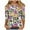 Multicolor Plus Size Blouse for Women_0, variant on CYMMPU Blouses for Women Dressy Casual Crew Neck Tunic Tops Floral Printed 3/4 Sleeve Spring Tops Loose Fit Summer Fashion Shirts Lightweight Basic T-Shirts Multicolor XXXL