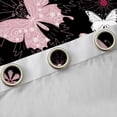 thumbnail image 5 of Feelyou Kawaii Pink Butterfly Black Out Curtains for Teen, Cartoon Cherry Blossoms Curtains Pack of 2 (42x63 Each), Tribal Mandala Style Bedroom Curtains, Living Room Curtains Decor, 5 of 7