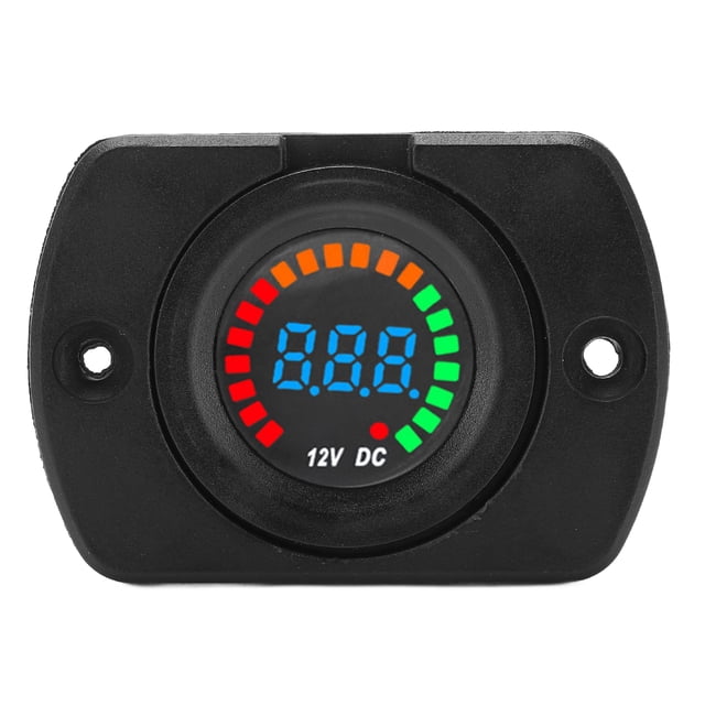 Voltímetro de coche, pantalla Digital LED, medidor de voltaje, impermeable, Universal, para camiones, autobuses, barcos, yates, CC de 12V