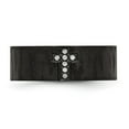 thumbnail image 4 of Chisel Stainless Steel Polished and Matte Black IP-plated 1/20 Carat Diamond Cross Band, 4 of 8