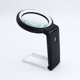 thumbnail image 4 of Lupa de lectura, lupa de mano iluminada con soporte y 18 luces LED, lupa de sobremesa 10X-30X con soporte plegable para lectura, joyería, inspección y monedas, gris, 4 of 5