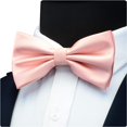 thumbnail image 4 of LAICAIW Mens Solid Color Double Fold Pre-tied Bow Tie and Pocket Square Cufflink Set with Gift Box, 4 of 7