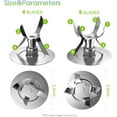thumbnail image 3 of czcpp-8 Pcs Pièce de Rechange Lames de Glace 4961 4980 Capuchon de Fond de Pot 4902 Joints en Caoutchouc et Kit de Goujon d'Attelage Compatible avec Accessoires de Mixeur Oster & Osterizer, 3 of 4