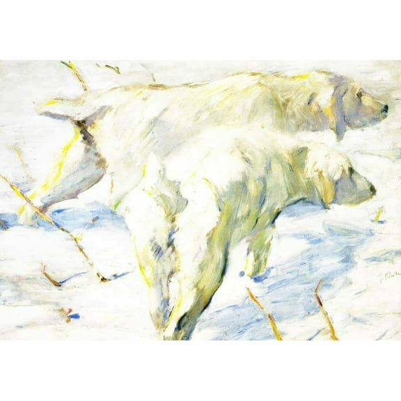 Siberian Shepherd Dogs-Marc - CANVAS OR FINE PRINT WALL ART